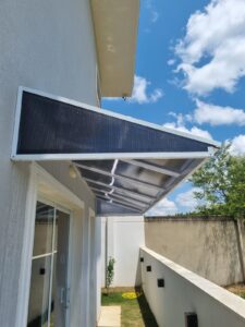 Toldo Fixo Policarbonato Alveolar Preto Toldos Inovacao